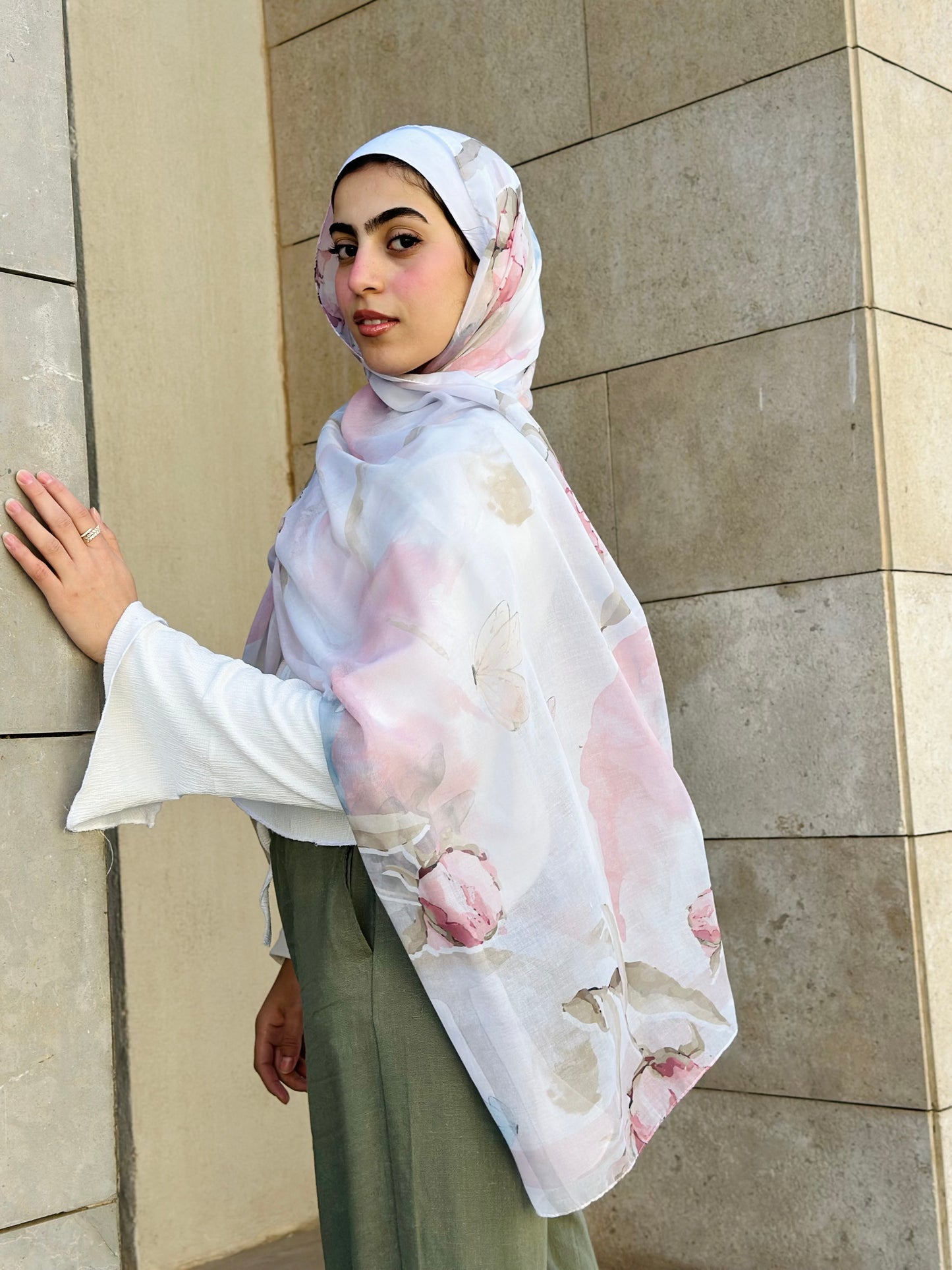 Dreamy Peonies in cotton modal