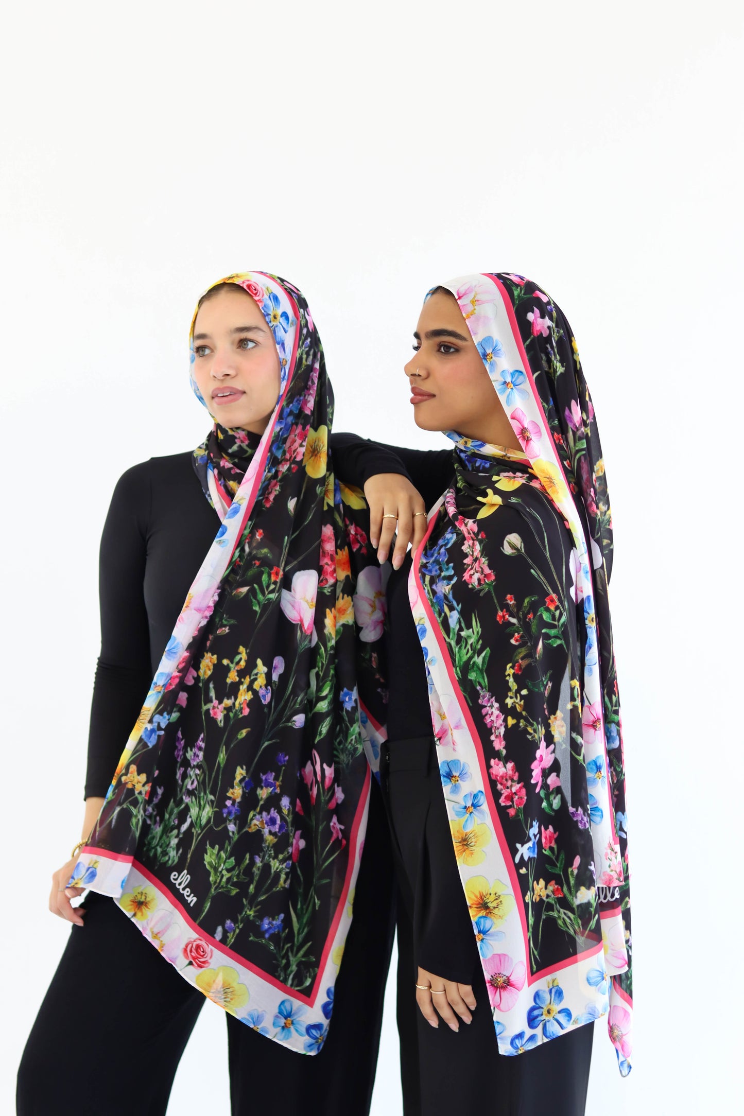 Noir Bloom in chiffon